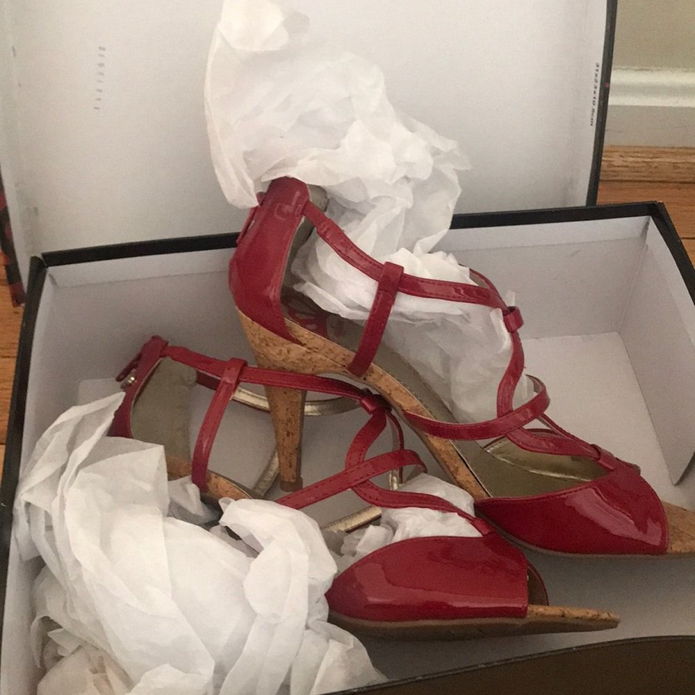 Fergalicious Red and Cork Heels